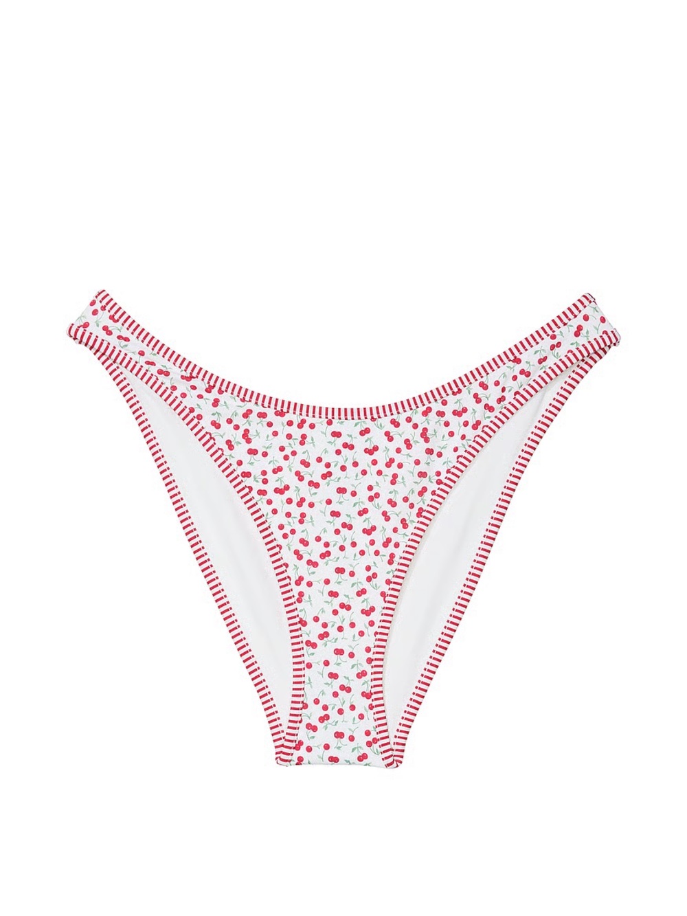 Frankie's Bikinis White & Red Cherry Print Bikini Bottom